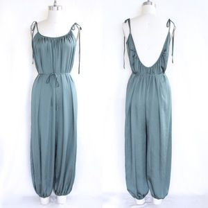 Army Green Victoria’s Secret Satin Jumpsuit